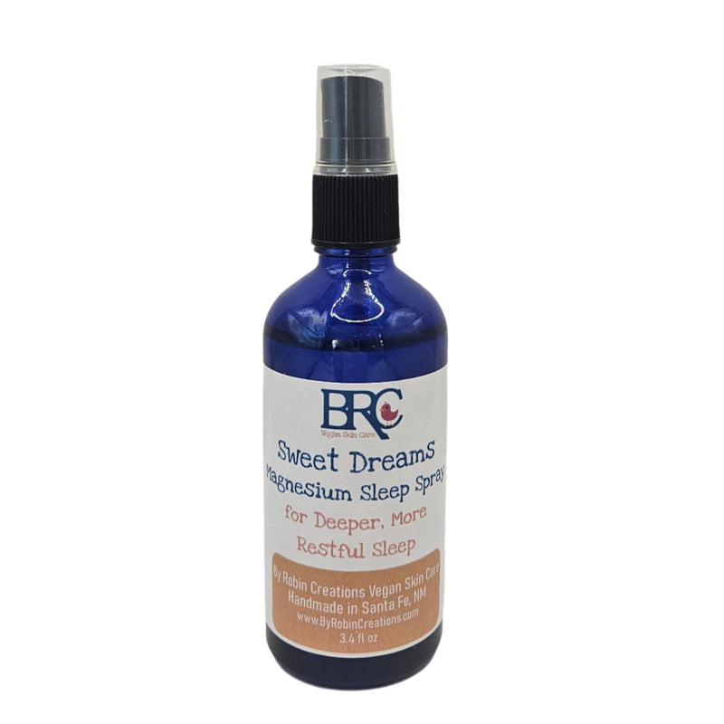 By Robin Creations Sweet Dreams Magnesium Sleep Spray Skin Care White Smoke 3.4oz Glass Bottle