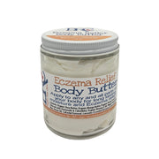 By Robin Creations Eczema Relief Soothing & Healing Body Butter New Products Dark Gray 8oz Glass Jar,19oz Refill Pouch