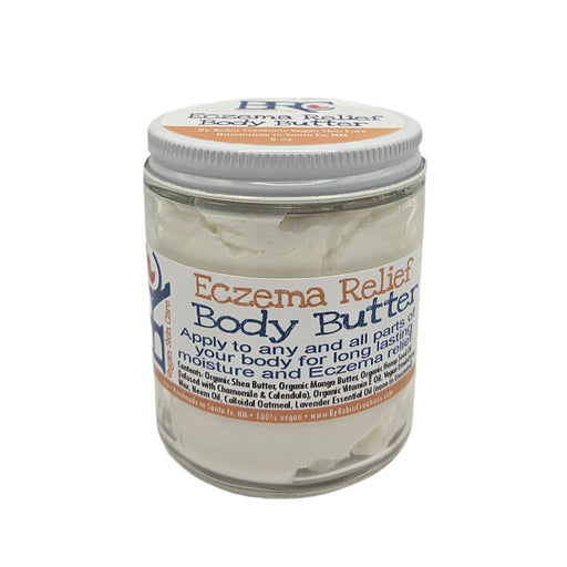 By Robin Creations Eczema Relief Soothing & Healing Body Butter New Products Dark Gray 8oz Glass Jar,19oz Refill Pouch