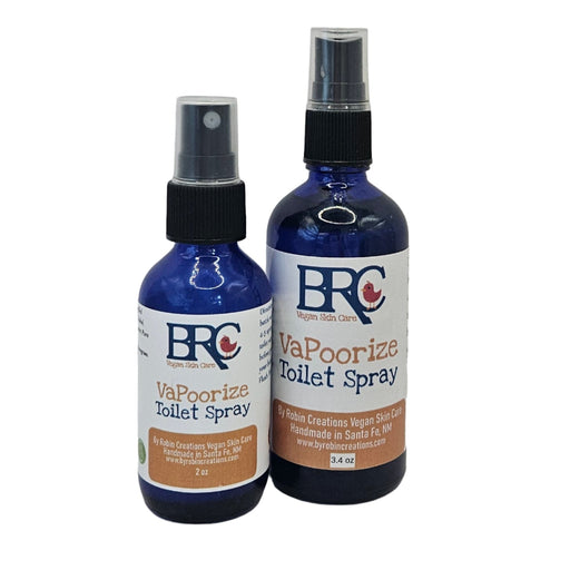 By Robin Creations VaPoorize Before-You-Go Toilet Spray Toilet Spray Gray 2 oz Glass Spray Bottle,3.4oz Glass Spray Bottle,8.5oz Refill Pouch