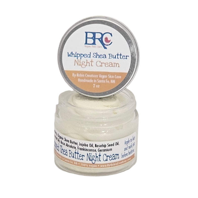 By Robin Creations Radiance Whipped Shea Butter Facial Night Cream Lotion & Moisturizer White Smoke Original (Rose Frankincense & Geranium),Unscented
