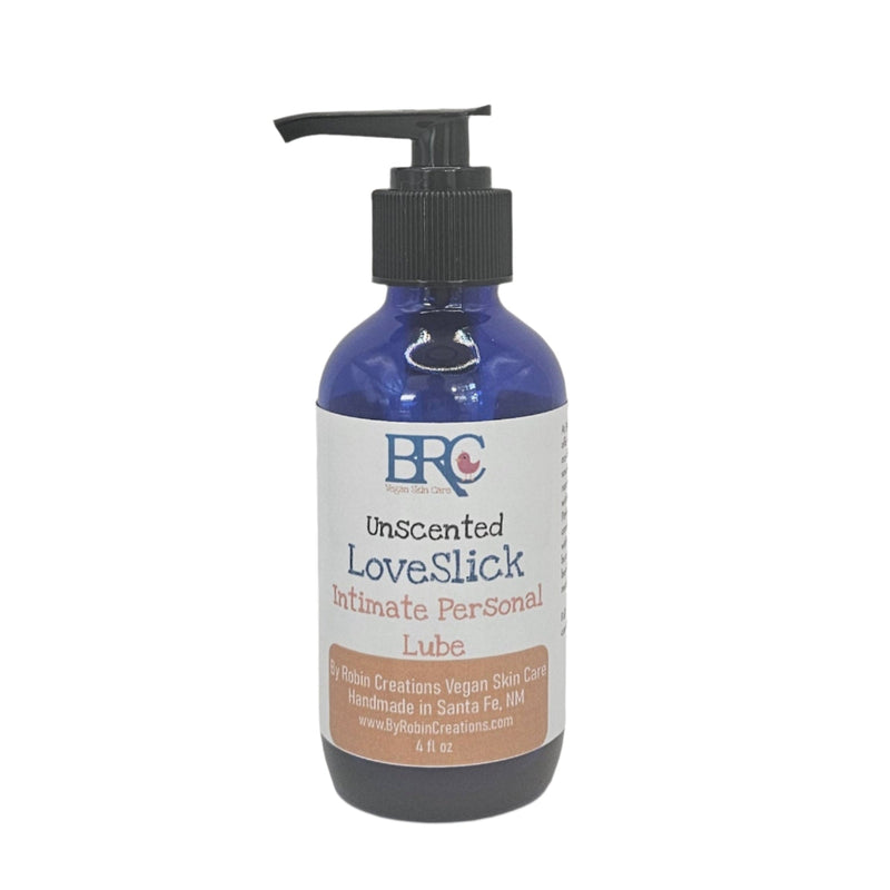 By Robin Creations LoveSlick Intimate Personal Lubricant Personal Lubricants White Smoke 4oz Glass Pump Bottle / Fragrance-Free