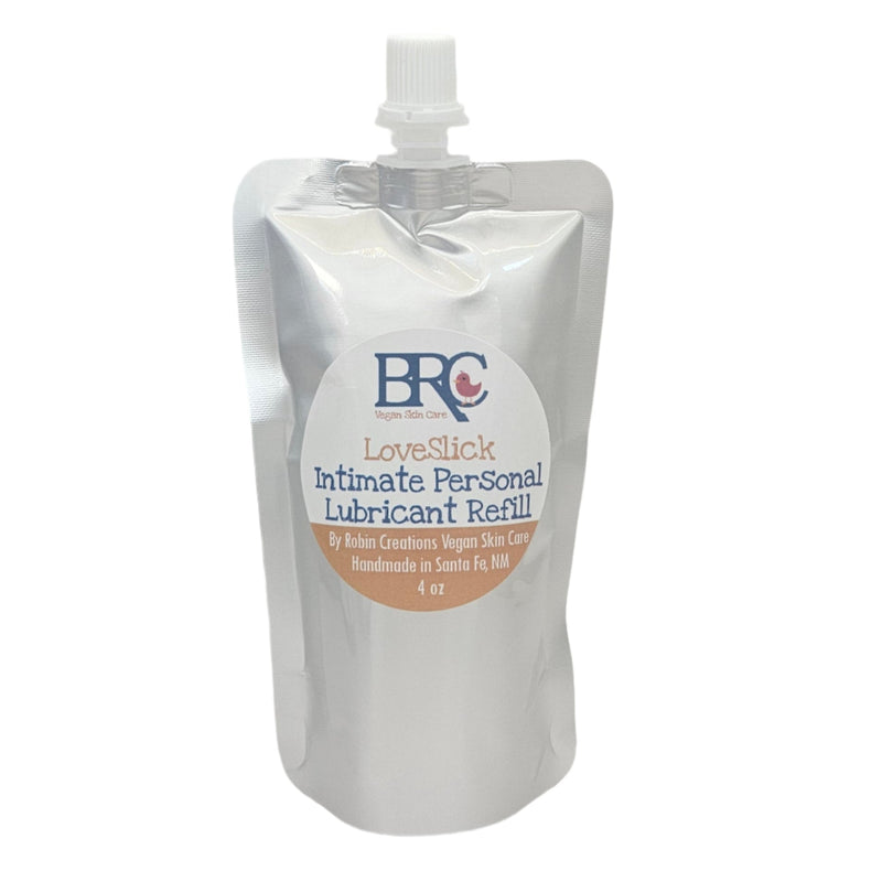 By Robin Creations LoveSlick Intimate Personal Lubricant Personal Lubricants White Smoke 4oz Refill Pouch / Original Scent,4oz Refill Pouch / Fragrance-Free