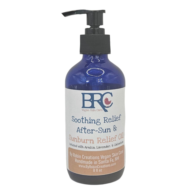 By Robin Creations After-Sun & Sunburn Relief Oil Deodorant & Body Care White Smoke 4 oz Glass Pump Bottle