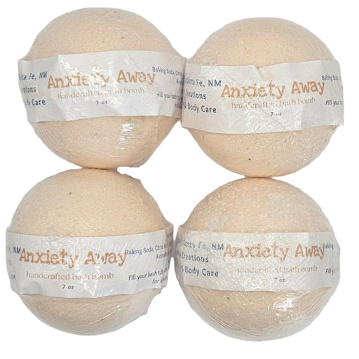 By Robin Creations Anxiety Away Bath Fizzies Bath Additives White Smoke 4 Fizzies