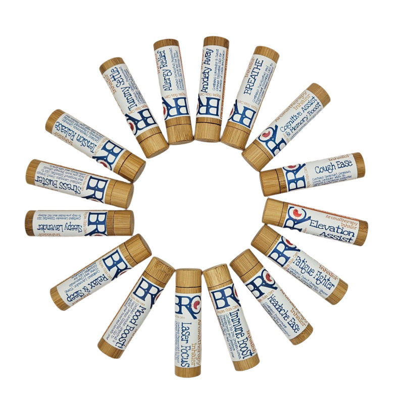 By Robin Creations Zero Waste Refillable Bamboo Aromatherapy Inhaler Aromatherapy White Smoke Seasonal Allergy Relief,Anxiety Away,Breathe Congestion & Cold Care,Cognitive Assist/Memory Care,Cough Ease,Elevation Assist,Fatigue Fighter,Headache & Migraine Ease,Immune Boost,Laser Focus,Mood Boost!,Relax & Sleep,Sleepy Lavender,Stress Buster,Tension