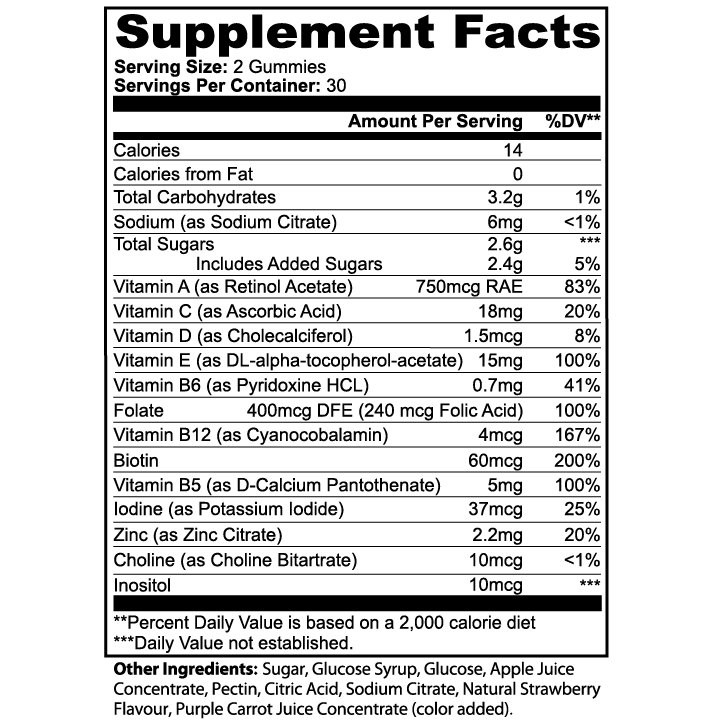 Goiteia Goiteia Multivitamin Bear Gummies (Adult) 60 gummies Vitamins & Minerals White Smoke