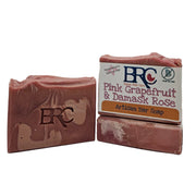 By Robin Creations Pink Grapefruit & Damask Rose Natural Artisan Bar Soap Bar Soap White Smoke 1 Bar,4 Bars