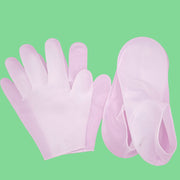By Robin Creations Silicone Gel Moisturizing Socks & Gloves Set for Healing Cracked Hands & Feet Silicone Moisturizing Gloves & Socks Lavender 1 Set (1 pair each Socks & Gloves),4 Sets (4 pairs each Socks & Gloves)