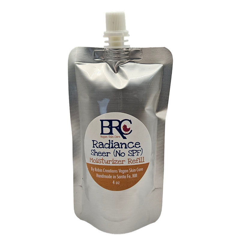 By Robin Creations Radiance Sheer (No SPF) Daily Anti-Aging Facial Moisturizer Lotion & Moisturizer White Smoke Refill Pouch (4oz) / Original (Lavender & Frankincense)