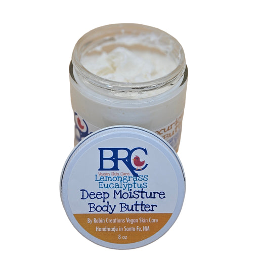 By Robin Creations Vegan Deep Hydration Body Butter Cream Lotion & Moisturizer White Smoke Lemongrass-Eucalyptus / 8oz Glass Jar,Lemongrass-Eucalyptus / 19oz Refill Pouch,Jasmine-Gardenia / 8oz Glass Jar,Jasmine-Gardenia / 19oz Refill Pouch,Pink Grapefruit & Damask Rose / 8oz Glass Jar,Pink Grapefruit & Damask Rose / 19oz Refill Pouch,Lavender-