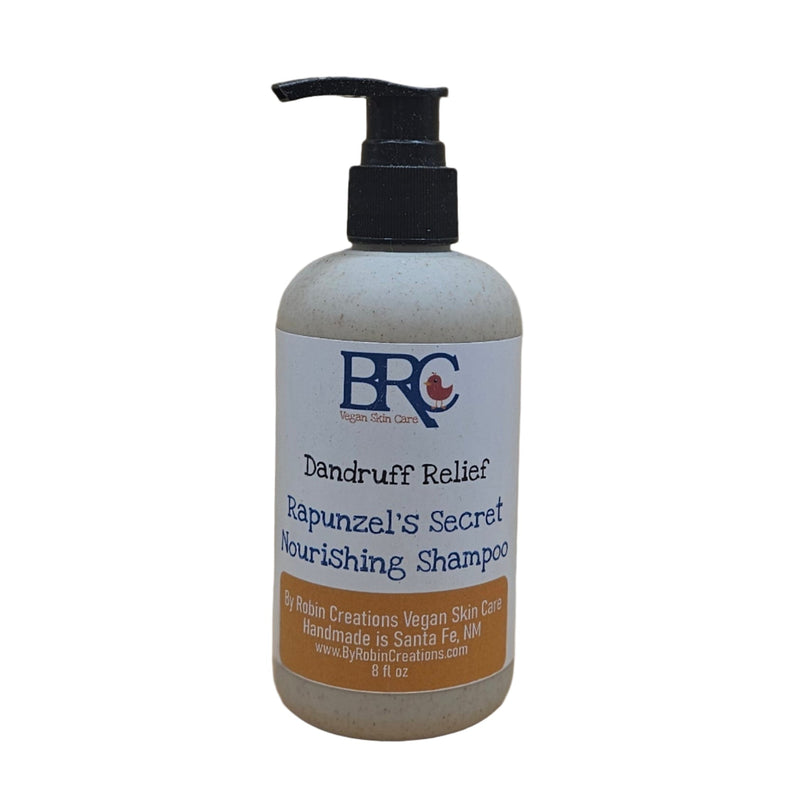 By Robin Creations Rapunzel's Secret Liquid Soothing Dandruff Relief Shampoo Shampoo White Smoke 8 oz Biodegradable Pump Bottle