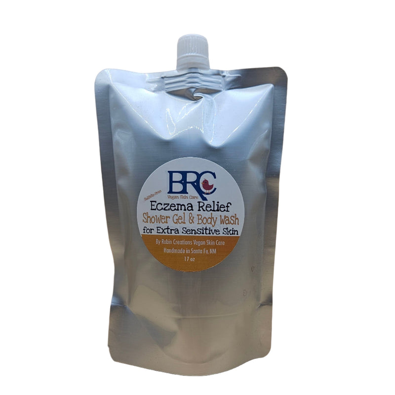 By Robin Creations Eczema Relief Gentle Moisturizing Body Wash Deodorant & Body Care White Smoke 17 oz Aluminum Refill Pouch