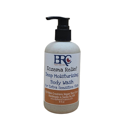 By Robin Creations Eczema Relief Gentle Moisturizing Body Wash Deodorant & Body Care White Smoke 8 oz Biodegradable Pump Bottle