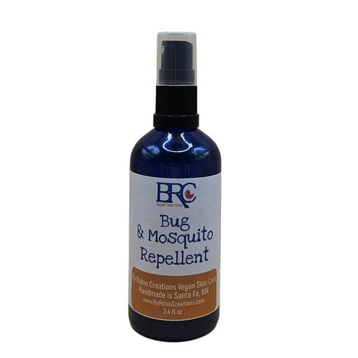 By Robin Creations Vegan DEET-Free Bug & Mosquito Repellent Spray Skin Insect Repellent White Smoke 3.4 oz Glass Spray Bottle (TSA Approved)