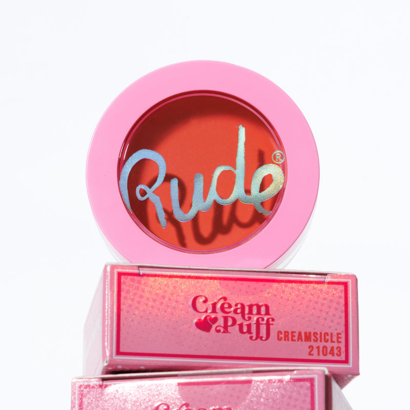 Rude Cosmetics Cream Puff Natural Blush Blush White Smoke Cake Pop,Mochi,Creamsicle,Fruit Tart,Short Cake,Red Velvet