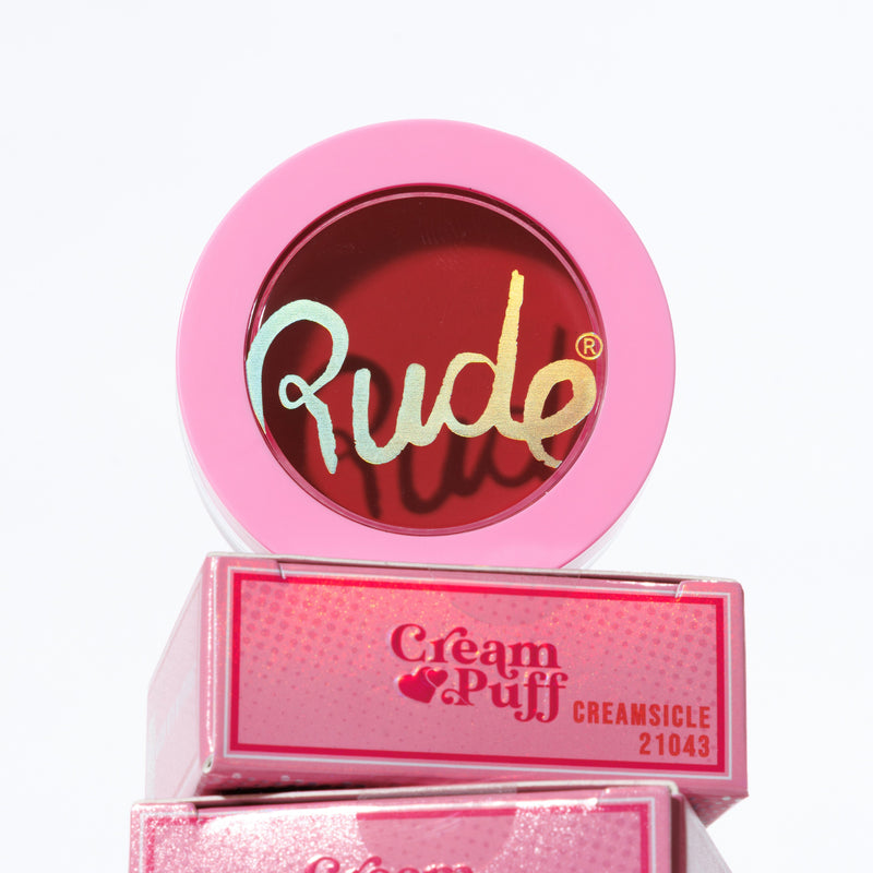 Rude Cosmetics Cream Puff Natural Blush Blush White Smoke Cake Pop,Mochi,Creamsicle,Fruit Tart,Short Cake,Red Velvet