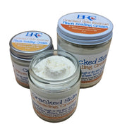 By Robin Creations Cracked Skin Rescue Pinon Healing & Eczema Cream Eczema Relief White Smoke 3.4oz Glass Jar,8oz Glass Jar