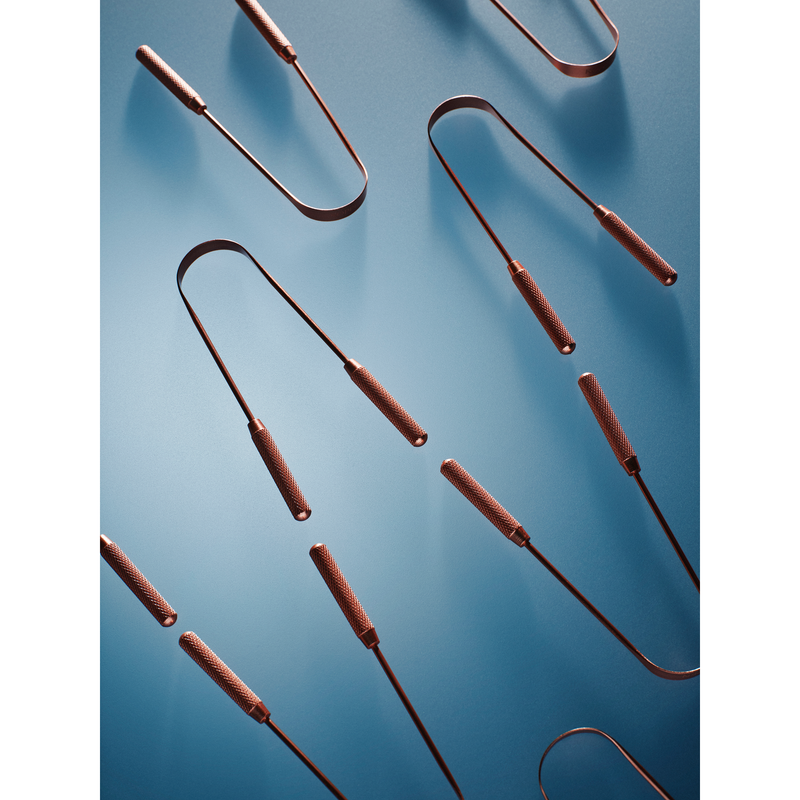 Copper Tongue Scraper +  Holder