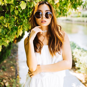 zeroUV Oversize Vintage Inspired Metal Round Circle Sunglasses 8370 Sunglasses White Smoke Gold Brown,Black Lavender,Silver Green,Gold Gradient,Silver Gradient,Gold Green,Black Smoke,Black Green,Gold Smoke,Silver Pink,Silver / Lavender Pink
