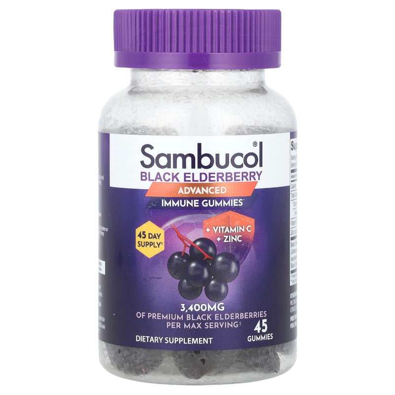 Sambucol Sambucol® Black Elderberry Immune Gummies – Advanced Formula Vitamins & Supplements White Smoke
