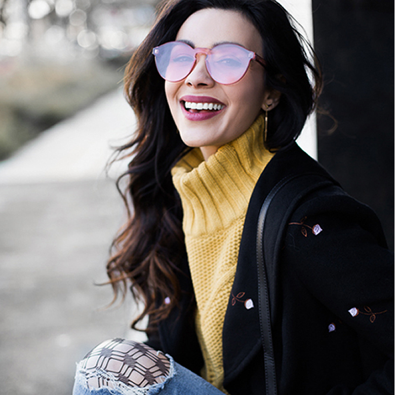 zeroUV Mono Block Rimless PC Color Tone Lens Sunglasses A555 Sunglasses Black Red,Blue,Pink,Orange,Smoke,Clear,Dark Pink,Black,Yellow