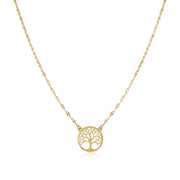 Bids.com 14K Yellow Gold Tree of Life Necklace Necklaces White Smoke 18 / Yellow Gold