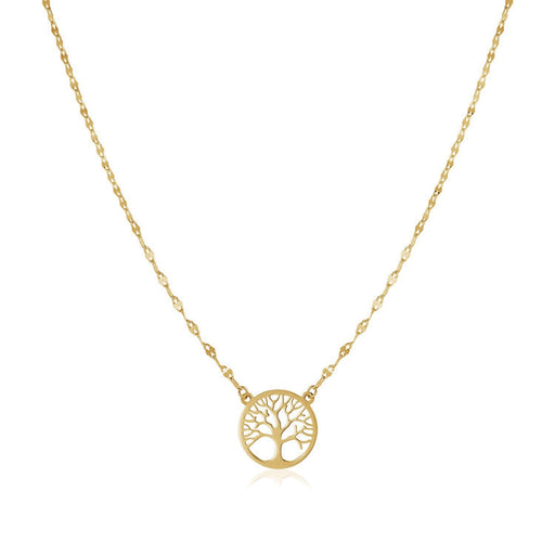 Bids.com 14K Yellow Gold Tree of Life Necklace Necklaces White Smoke 18 / Yellow Gold