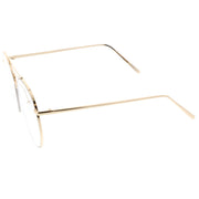 zeroUV Oversize Retro Modern Clear Lens Aviator Glasses C132 Glasses White Smoke Gold Clear,Silver Clear,Black Clear