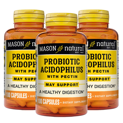 Mason Natural Mason Natural Probiotic Acidophilus With Pectin, 100 Capsules Vitamins & Supplements White Smoke