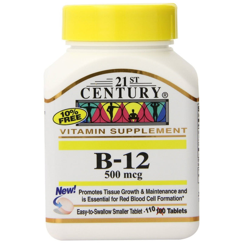 21st Century 21st Century Vitamin B12 500 Mcg - 110 Tablets Vitamins & Supplements White Smoke