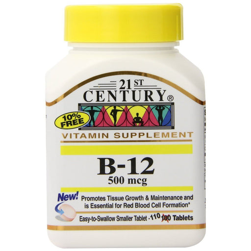 21st Century 21st Century Vitamin B12 500 Mcg - 110 Tablets Vitamins & Supplements White Smoke