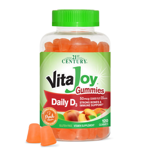 21st Century 21st Century VitaJoy Daily D Vitamin D3 1000 IU Gummies, 120 Count Vitamins & Supplements White Smoke