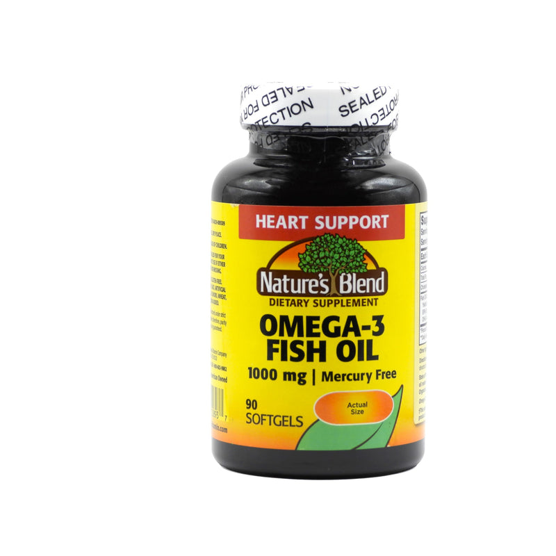 Nature's Blend Nature's Blend Omega 3  1000 Mg Softgels 90 Ct Vitamins & Supplements White Smoke