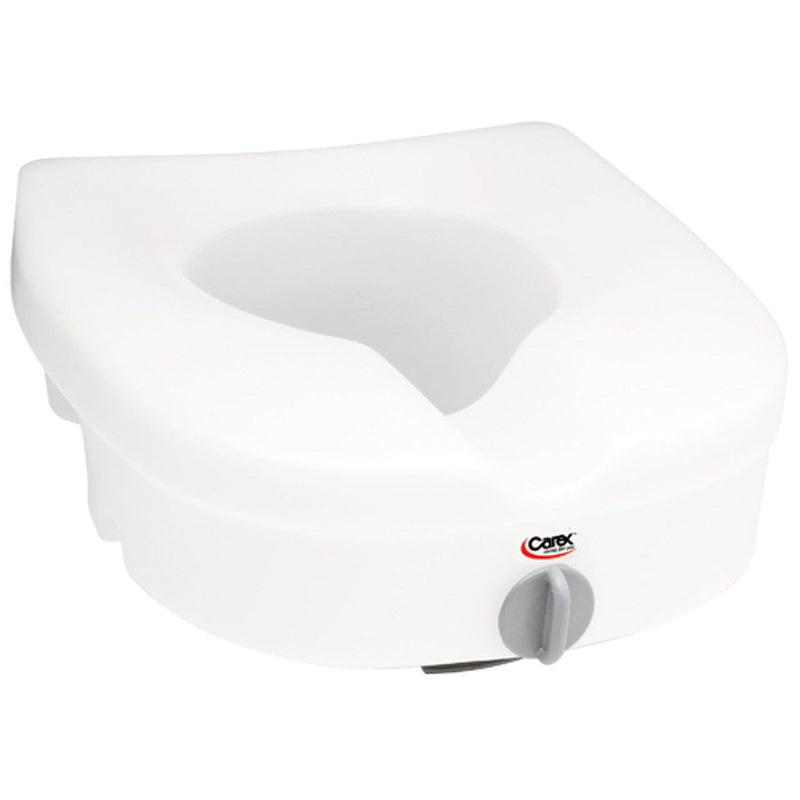 Carex Carex E-Z Lock Raised Toilet Seat Without Handles Mobility & Accessibility White Smoke