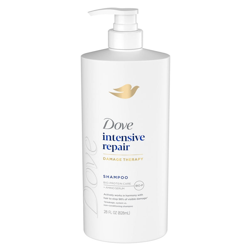Dove Dove Intensive Repair Shampoo for Damaged Hair with Bio-Restore Complex, 28 oz (Value Size) Shampoo White Smoke