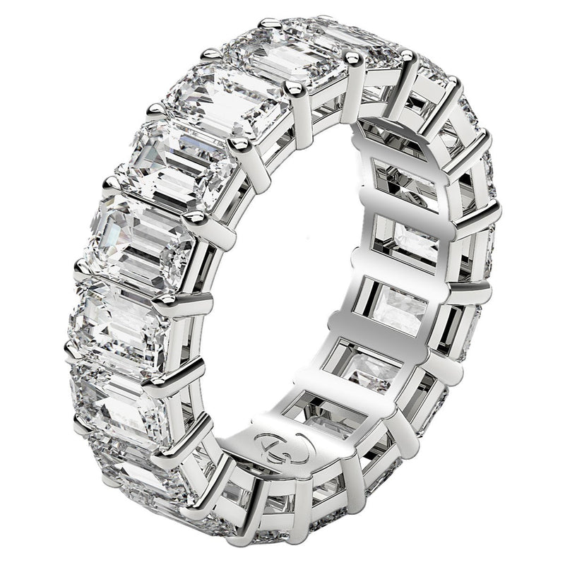 Bids.com Emerald Cut Lab Grown Diamond Eternity Ring in 14k White Gold (8 cttw FG/VS2) Rings White Smoke 4 / White Gold,4.5 / White Gold,5 / White Gold,5.5 / White Gold,6 / White Gold,6.5 / White Gold,7 / White Gold,7.5 / White Gold,8 / White Gold,8.5 / White Gold,9 / White Gold
