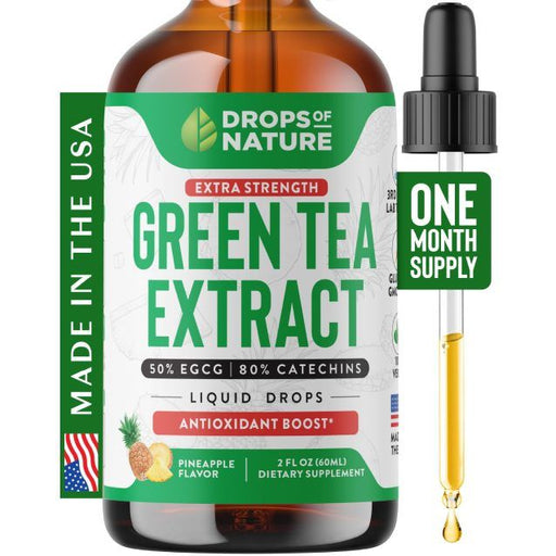 Drops Of Nature Drops Of Nature Green Tea Extract Liquid Drops 2 oz Fitness & Nutrition White Smoke