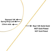 Bids.com Unisex Solid 14K Yellow Gold 2.8mm Imperial Herringbone Chain Necklace - 18" Inches Necklaces White Smoke Yellow.Gold / 18
