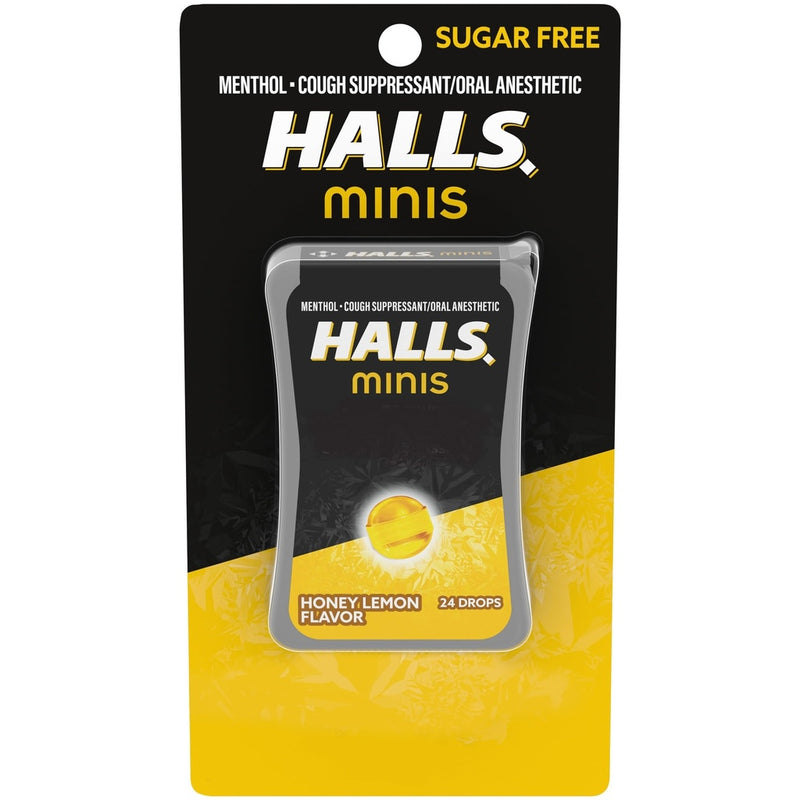 Halls Halls Minis Cherry Flavor Sugar Free Cough Drops, 24 Drops Health & Beauty Black