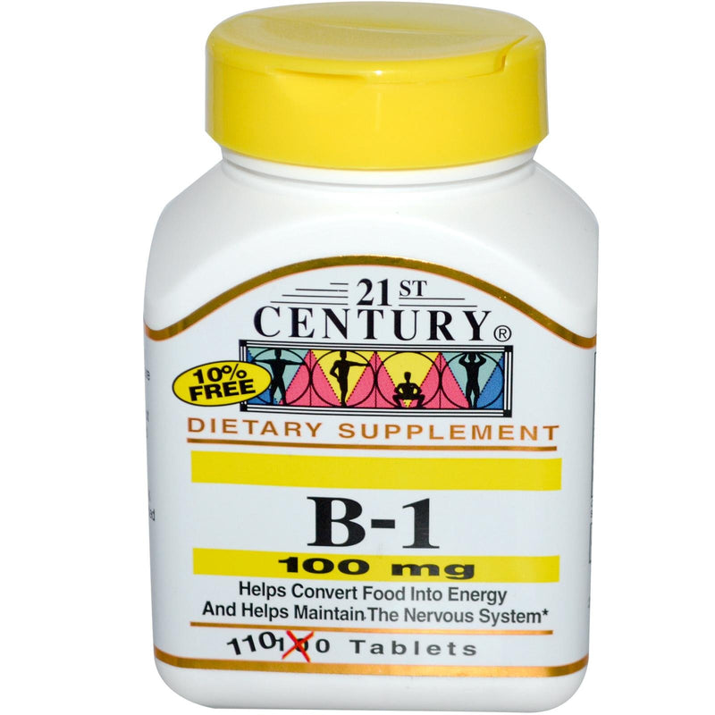 21st Century 21st Century Vitamin B1 100 Mg Tablets Vitamins & Supplements White Smoke
