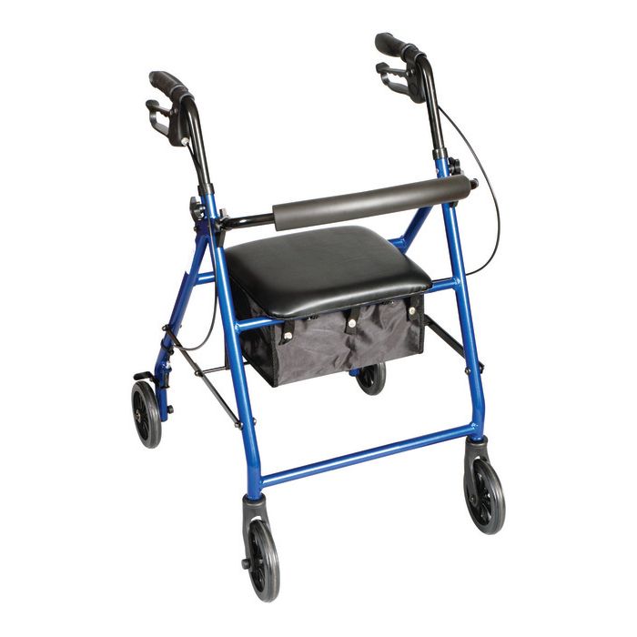 Carex Carex® Classics Rolling Walker – Metallic Blue Walkers White Smoke