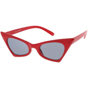 zeroUV Women's Retro High Pointed Cat Eye Sunglasses C583 Sunglasses White Smoke Red Smoke,Black Smoke,Matte Black Green,White Smoke,Blue / Smoke,Purple / Smoke