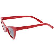 zeroUV Women's Retro High Pointed Cat Eye Sunglasses C583 Sunglasses White Smoke Red Smoke,Black Smoke,Matte Black Green,White Smoke,Blue / Smoke,Purple / Smoke