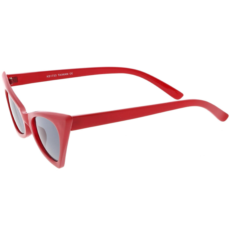 zeroUV Women's Retro High Pointed Cat Eye Sunglasses C583 Sunglasses White Smoke Red Smoke,Black Smoke,Matte Black Green,White Smoke,Blue / Smoke,Purple / Smoke