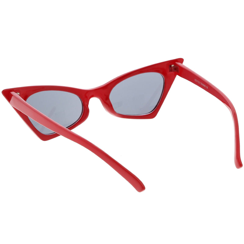 zeroUV Women's Retro High Pointed Cat Eye Sunglasses C583 Sunglasses White Smoke Red Smoke,Black Smoke,Matte Black Green,White Smoke,Blue / Smoke,Purple / Smoke