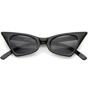 zeroUV Women's Retro High Pointed Cat Eye Sunglasses C583 Sunglasses White Smoke Black Smoke