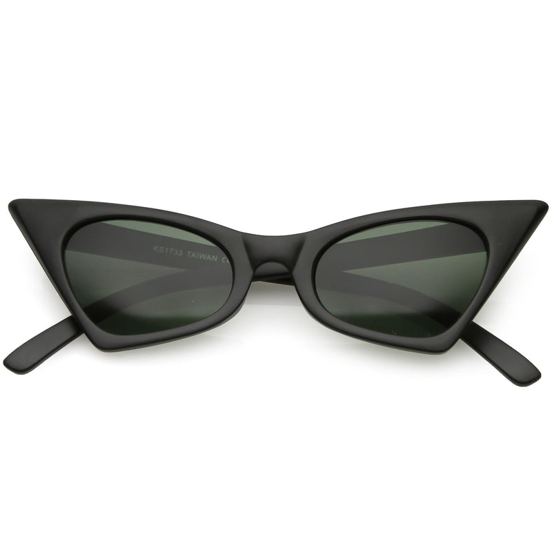 zeroUV Women's Retro High Pointed Cat Eye Sunglasses C583 Sunglasses White Smoke Red Smoke,Black Smoke,Matte Black Green,White Smoke,Blue / Smoke,Purple / Smoke