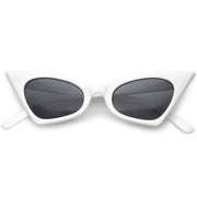 zeroUV Women's Retro High Pointed Cat Eye Sunglasses C583 Sunglasses White Smoke White Smoke