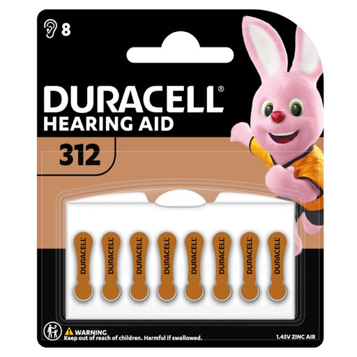 Duracell Duracell Zinc Air 312 1.5 V Hearing Aid Battery Batteries Black